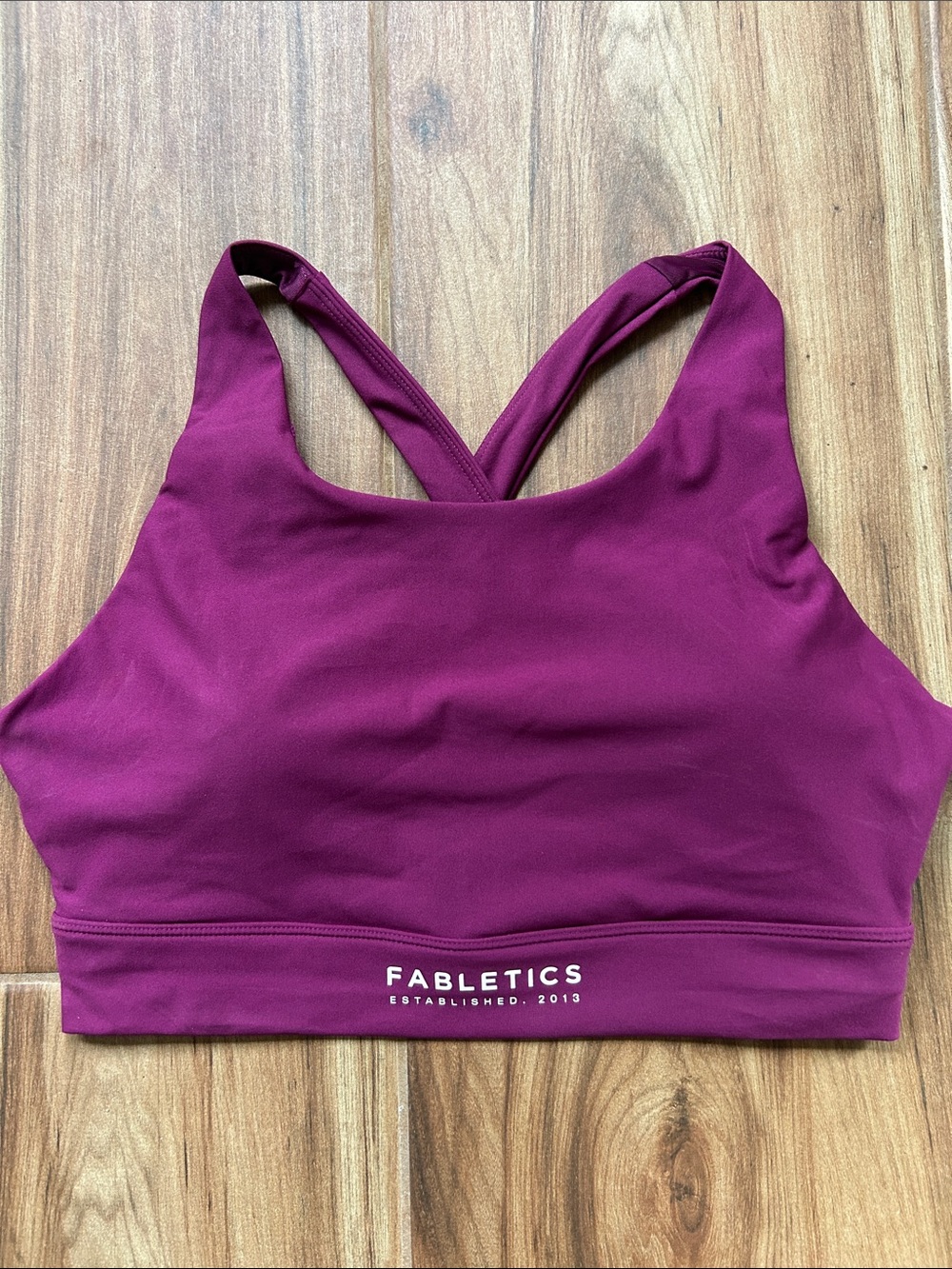 Fabletics No-Bounce High Impact Sports Bra Berry Plum M NWOT